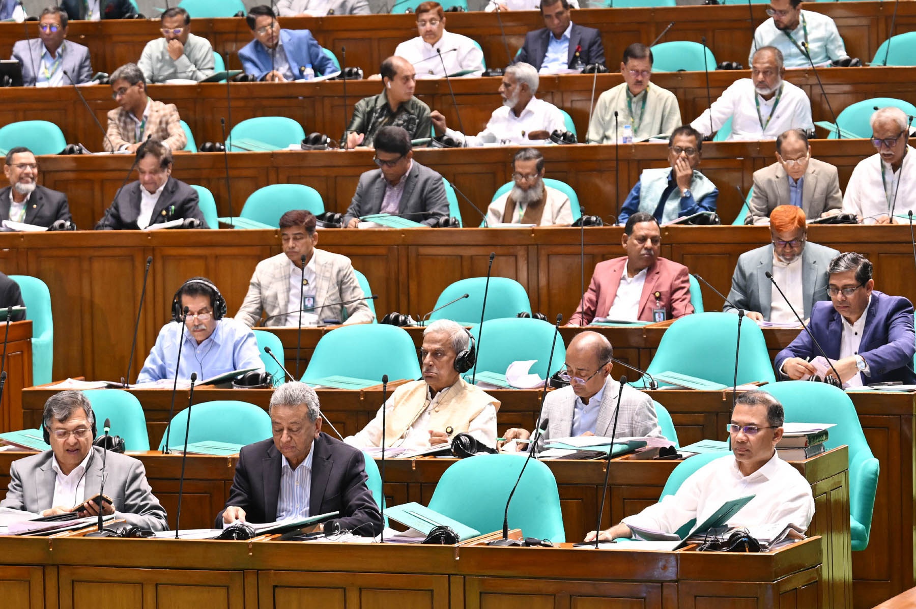Prime Minister Tarique Rahman at the first session of the 13th National Parliament, Dhaka, April 2026